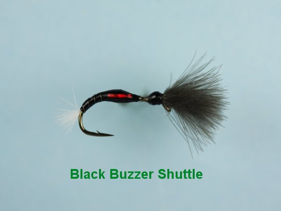 Black Buzzer Shuttle Fly - Fishing Flies with Fish4Flies Worldwide